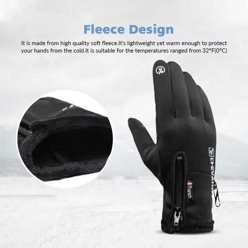 Waterproof Cold-Weather Thermal Gloves — Flexible Fit