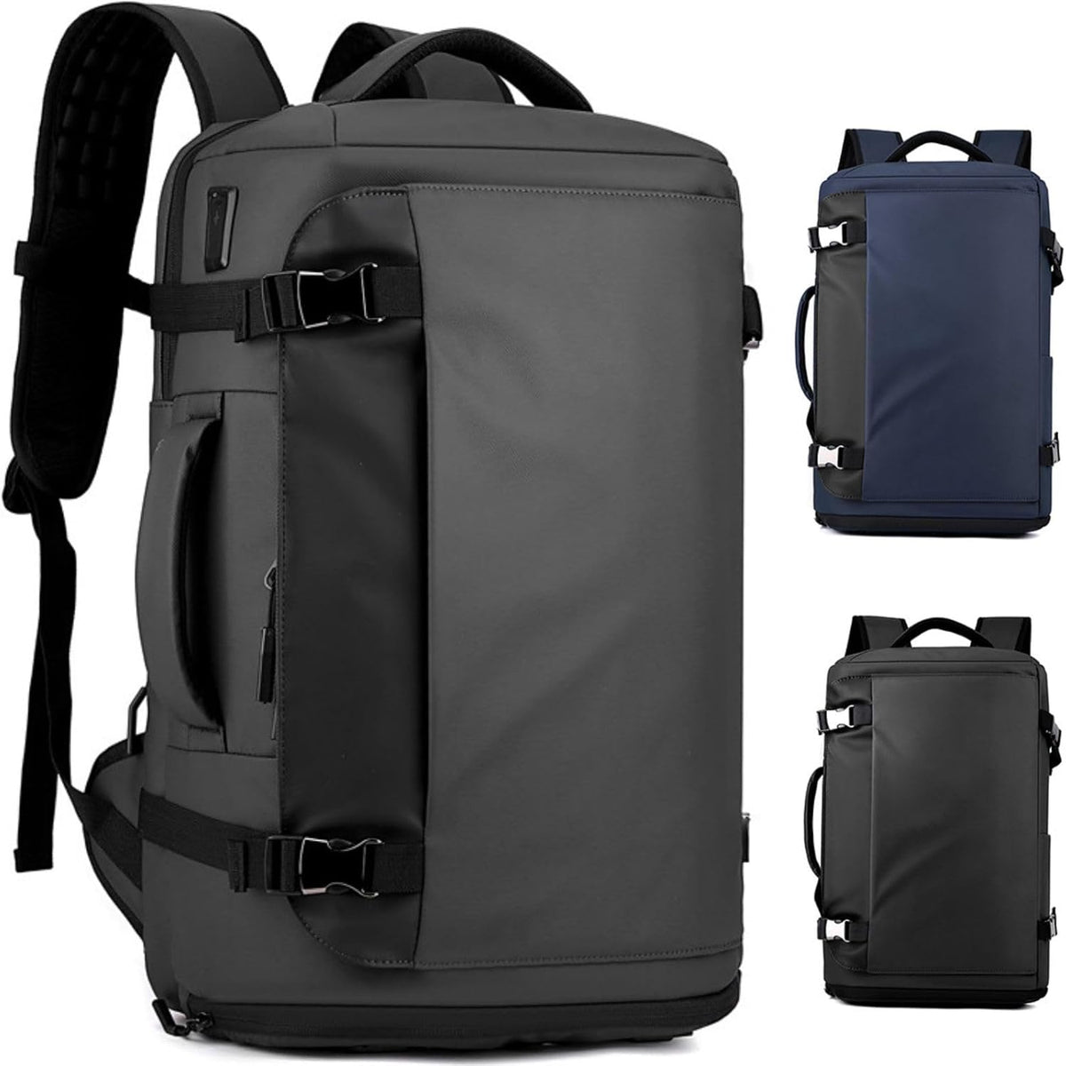 Waterproof Laptop Backpack with Side-Opening Design and USB-C Port