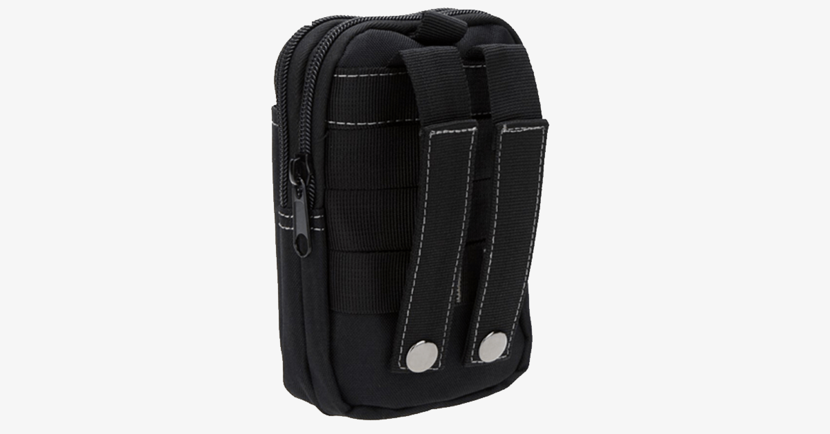 Waterproof Military Waist Bag with Zipper Closure and Belt Attachment for Outdoor Travel