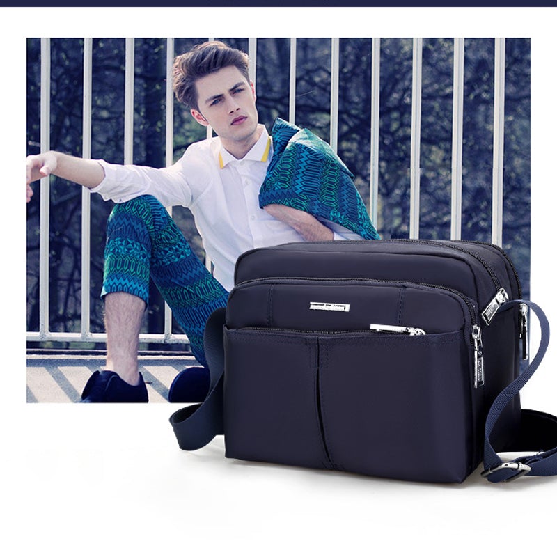 Waterproof Multi-Pocket Shoulder Messenger Bag for Everyday Use