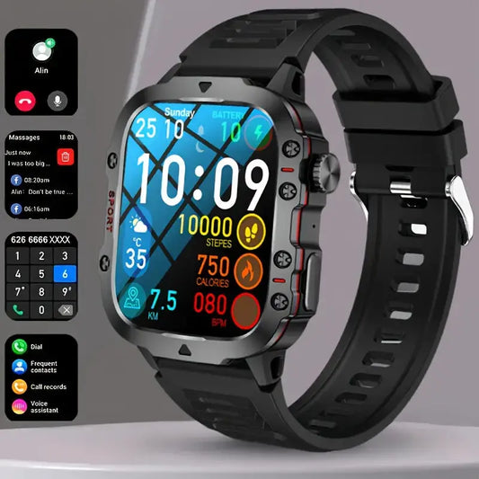 Waterproof Outdoor Smartwatch and Fitness Tracker with Full Health Monitoring