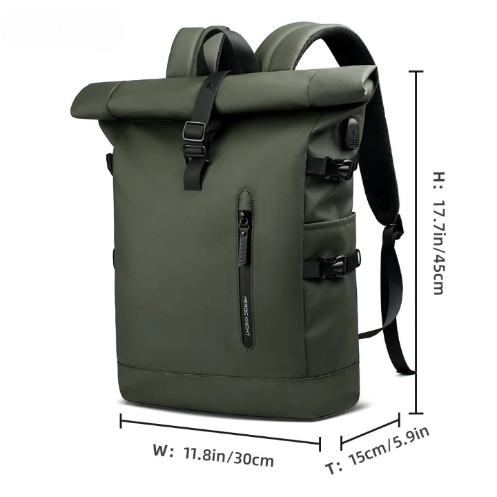Waterproof Roll-Top Backpack