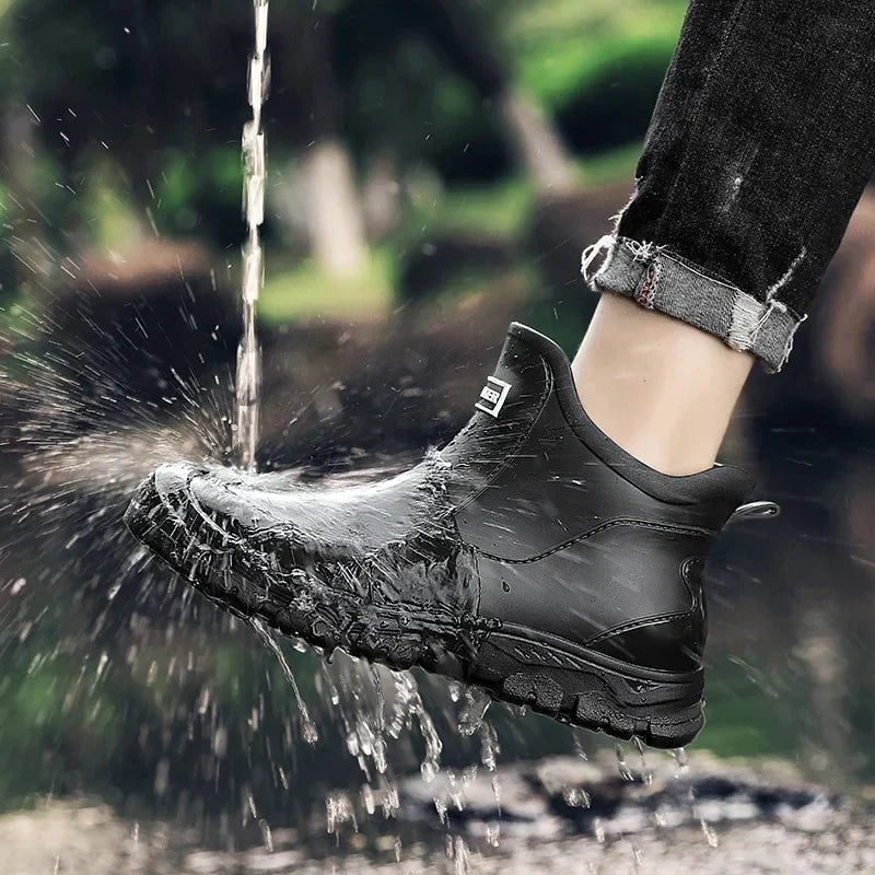 Waterproof Slip-On Outdoor Chelsea Rain Ankle Boots