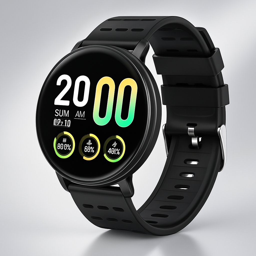 Waterproof Smartwatch with Fitness and Sleep Tracking for Daily Use