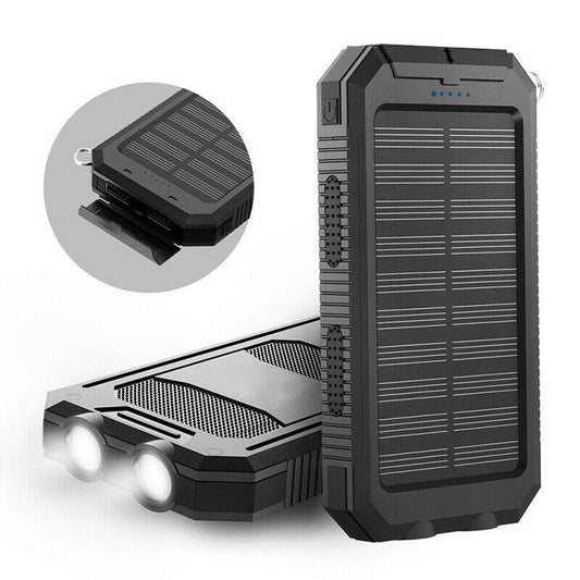 Waterproof Solar Power Bank with Dual USB Ports