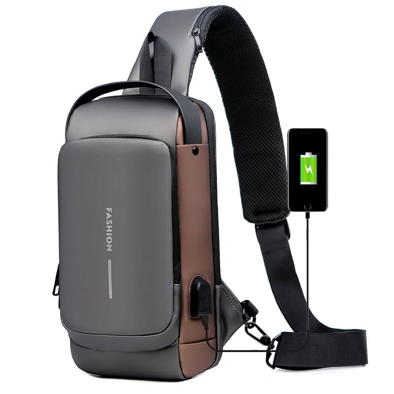 Waterproof Travel Shoulder Bag with USB Port