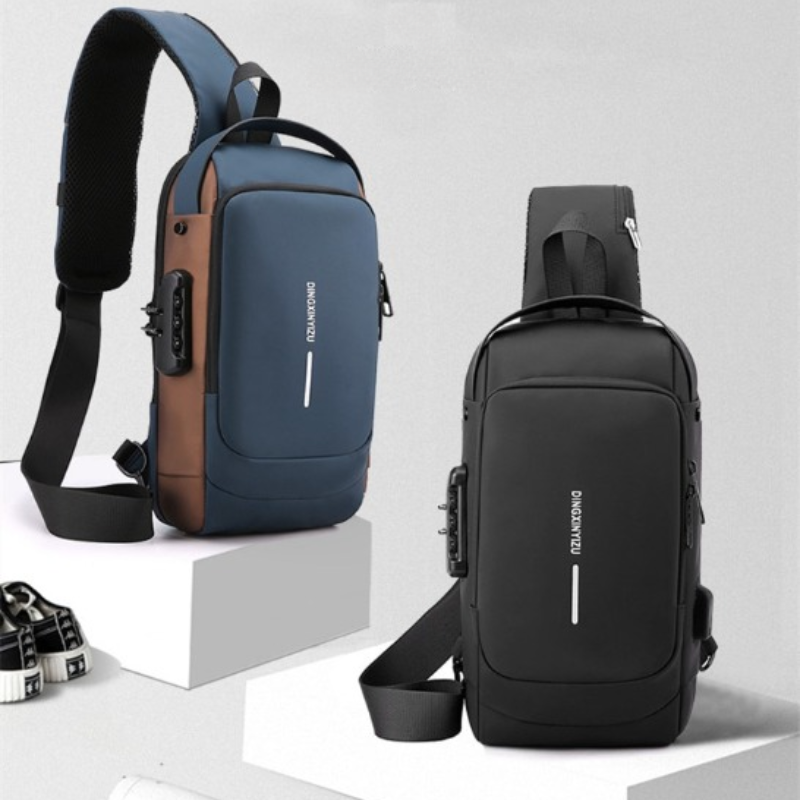 Waterproof Travel Shoulder Bag with USB Port
