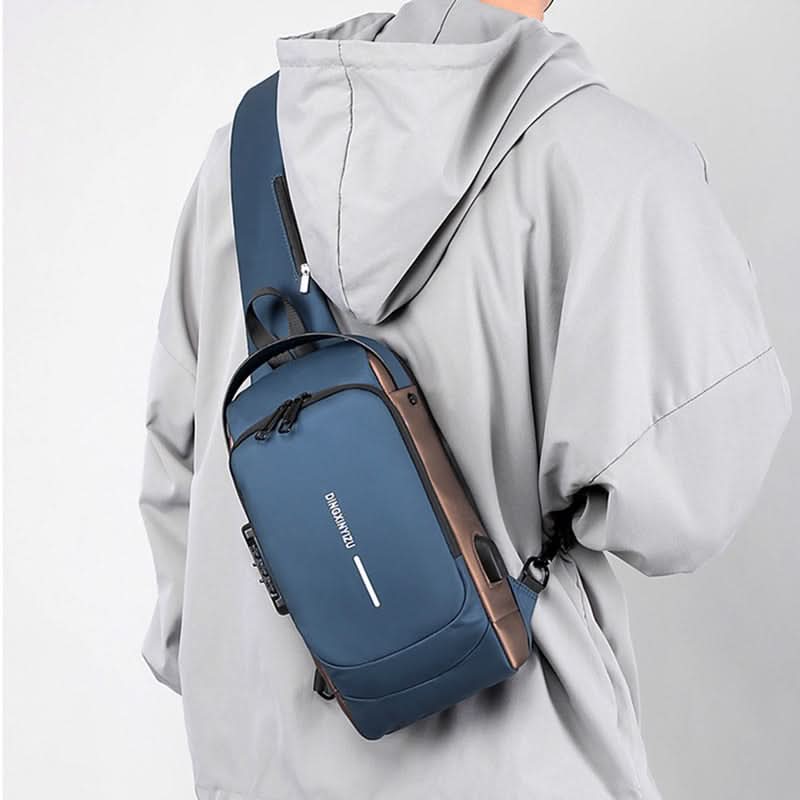 Waterproof Travel Shoulder Bag with USB Port
