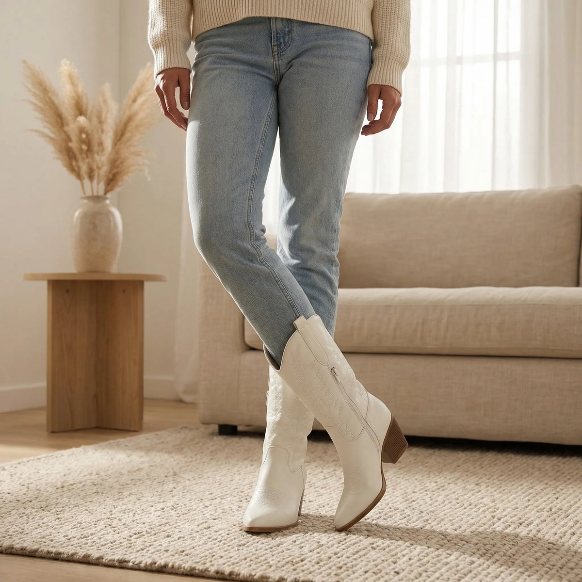 Western Block Heel Boots