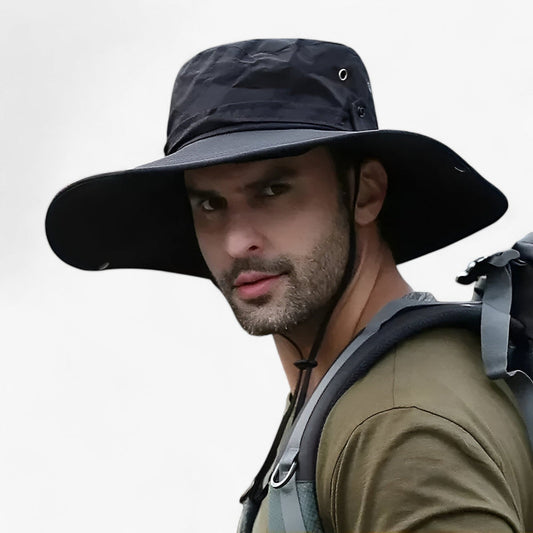 Wide-Brim Outdoor Hat with UV Protection