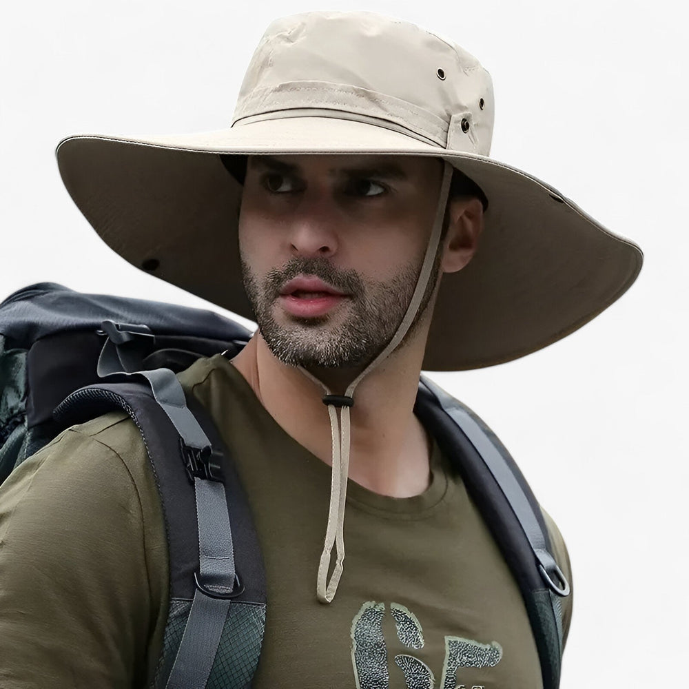 Wide-Brim Outdoor Hat with UV Protection