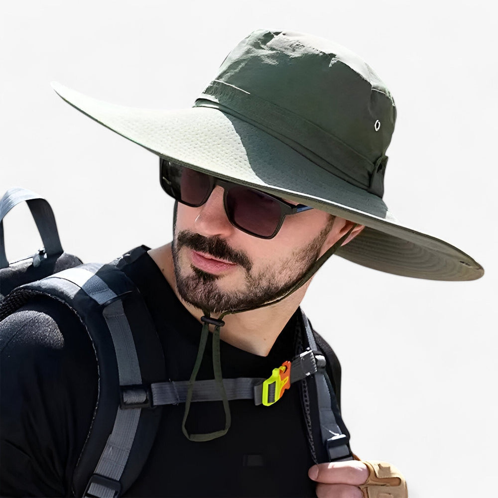 Wide-Brim Outdoor Hat with UV Protection