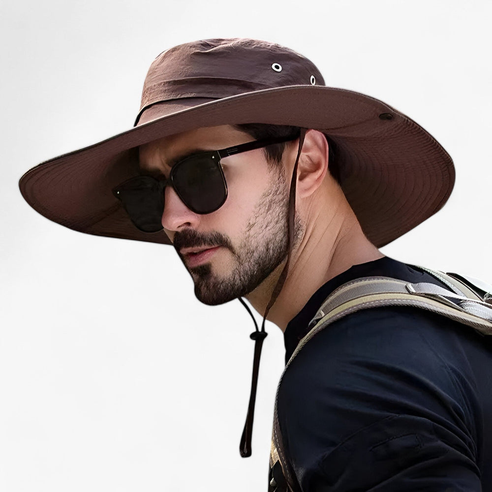 Wide-Brim Outdoor Hat with UV Protection