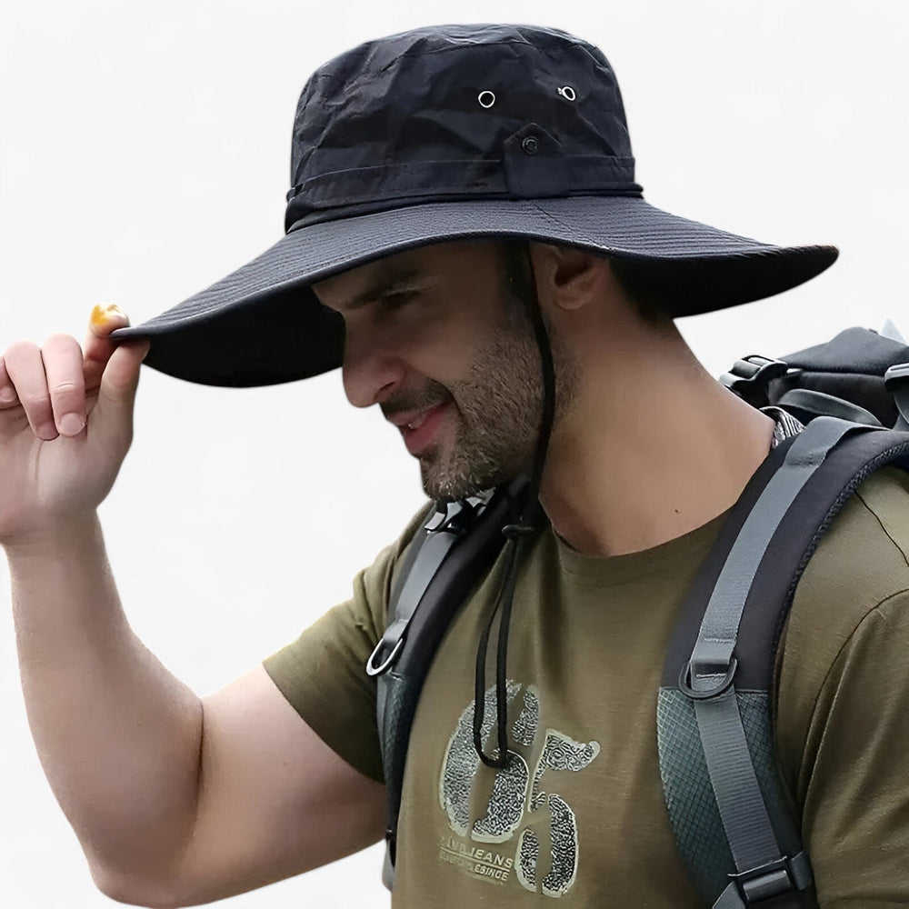 Wide-Brim Outdoor Hat with UV Protection