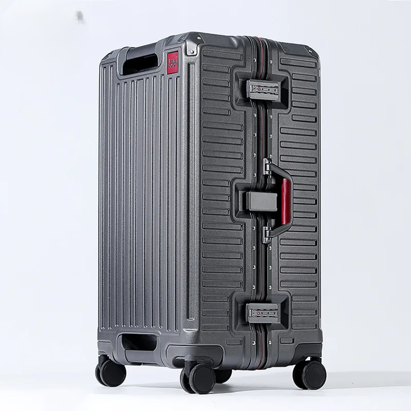 Wide-Handle Hard Shell Suitcase with 360° Spinner Wheels