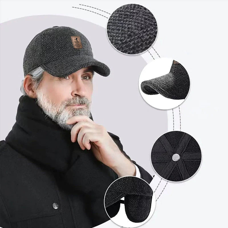 Winter Baseball Cap with Ear Flaps - Warm, Stylish, and Practical
