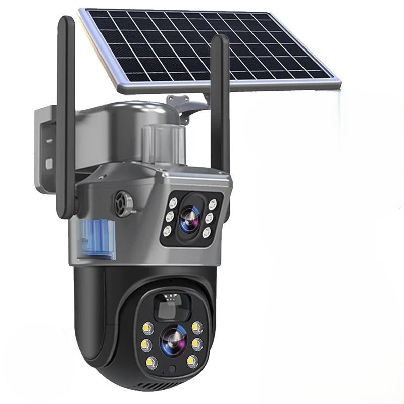 Wireless 4K Outdoor Security Camera with 360° Rotation and Smart Detection – Weatherproof and Solar Powered