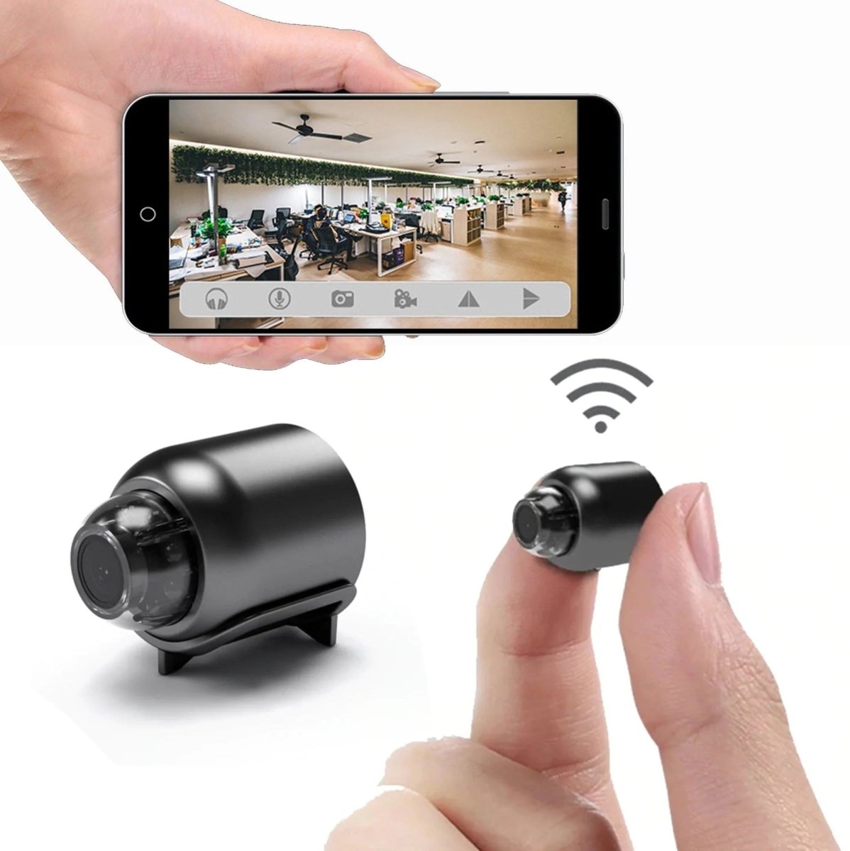 Wireless Night Vision Home Security Camera - Compact Indoor Design