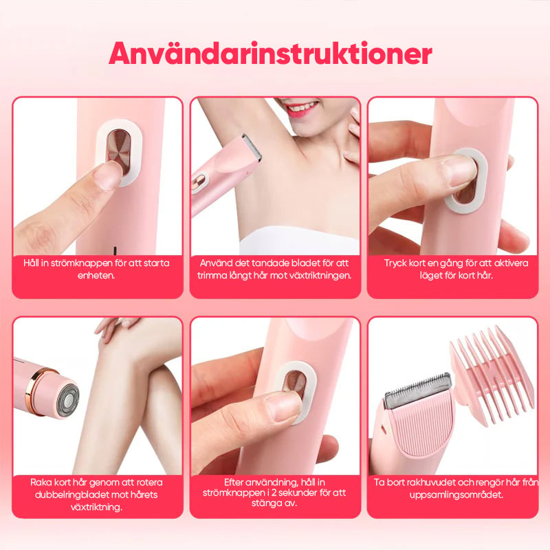 Women's 2-in-1 Electric Shaver and Bikini Trimmer
