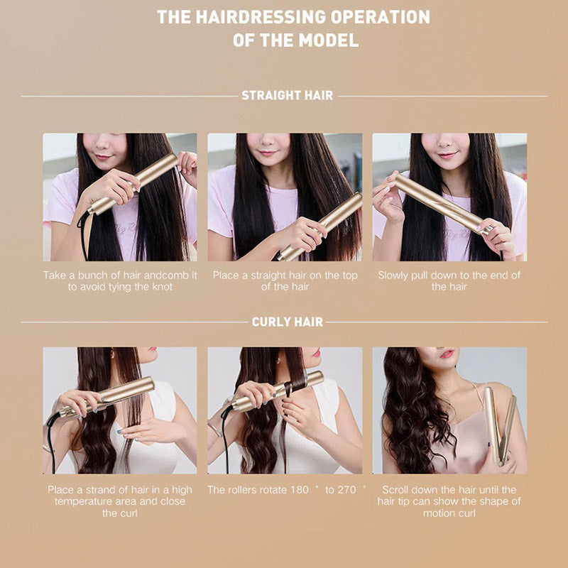 Women's 2-in-1 Hair Styler: Straightening & Curling
