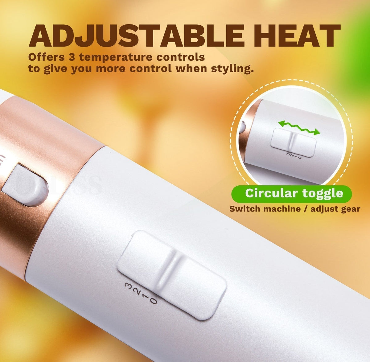Women's 5-in-1 Hair Styler with Curling & Straightening Attachments