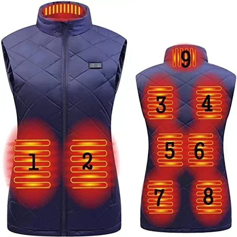 Women's 9-Zone Heated Vest - Custom Warmth