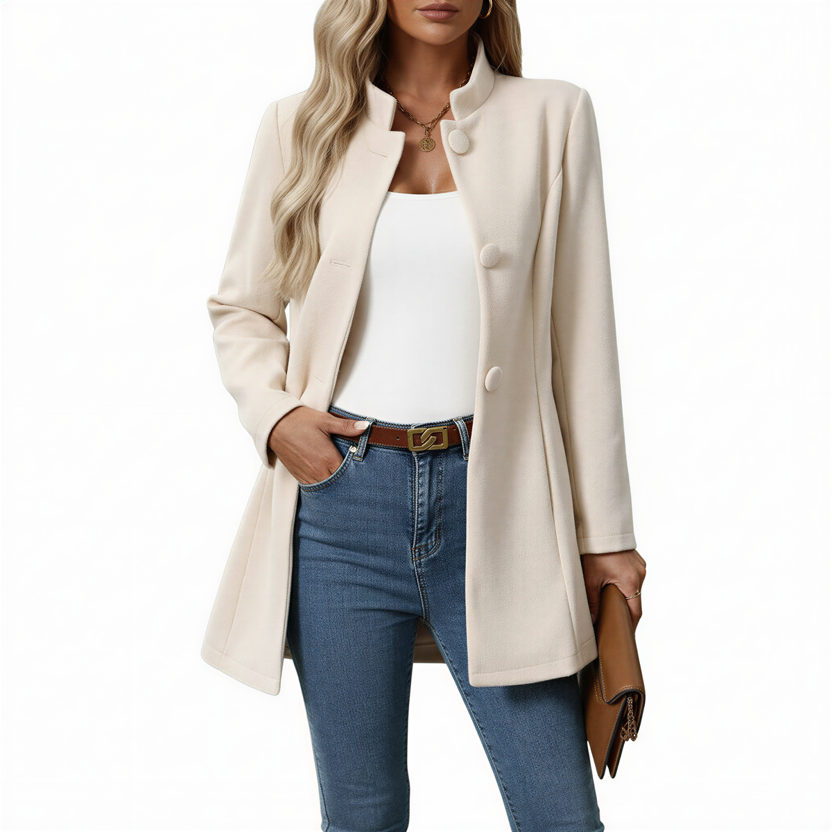 Women's A-Line Button Coat