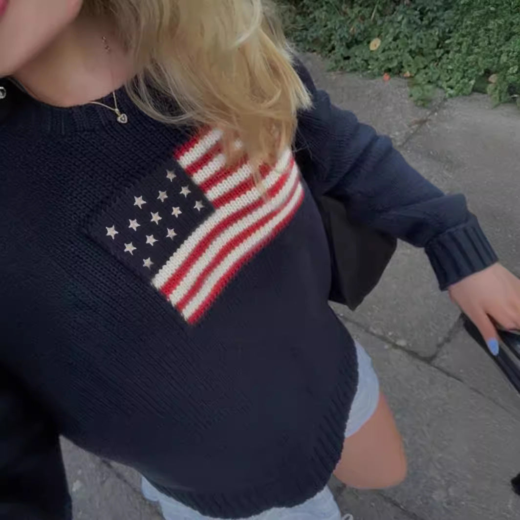 Women's American Flag Sweater
