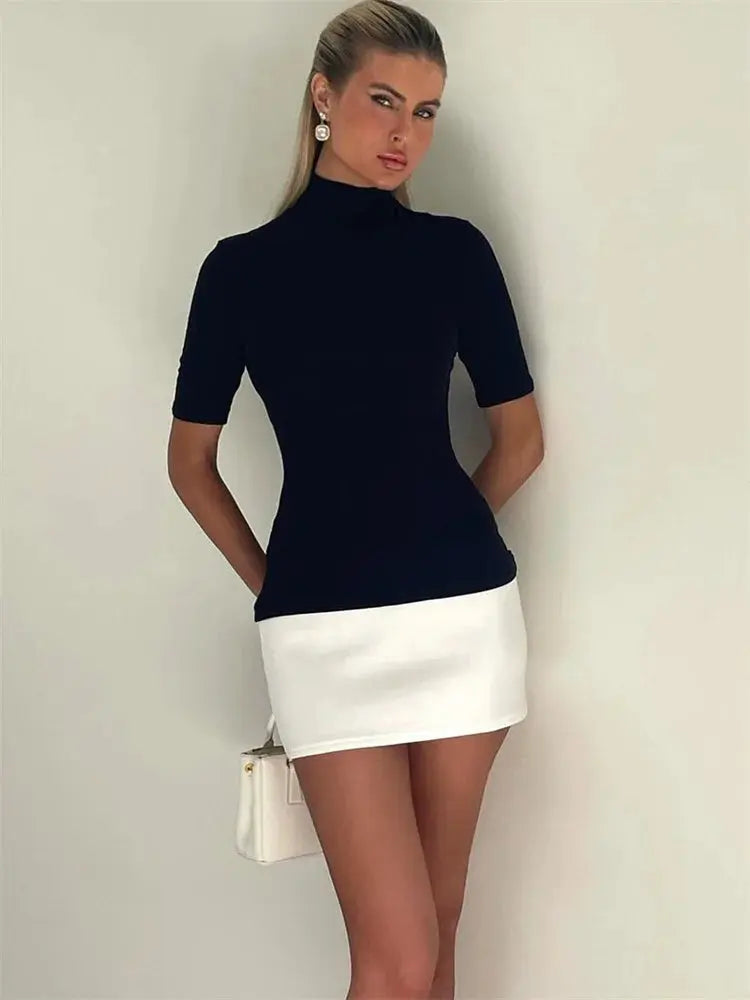 Women's Autumn Effortless Chic Fitted Mini Dress