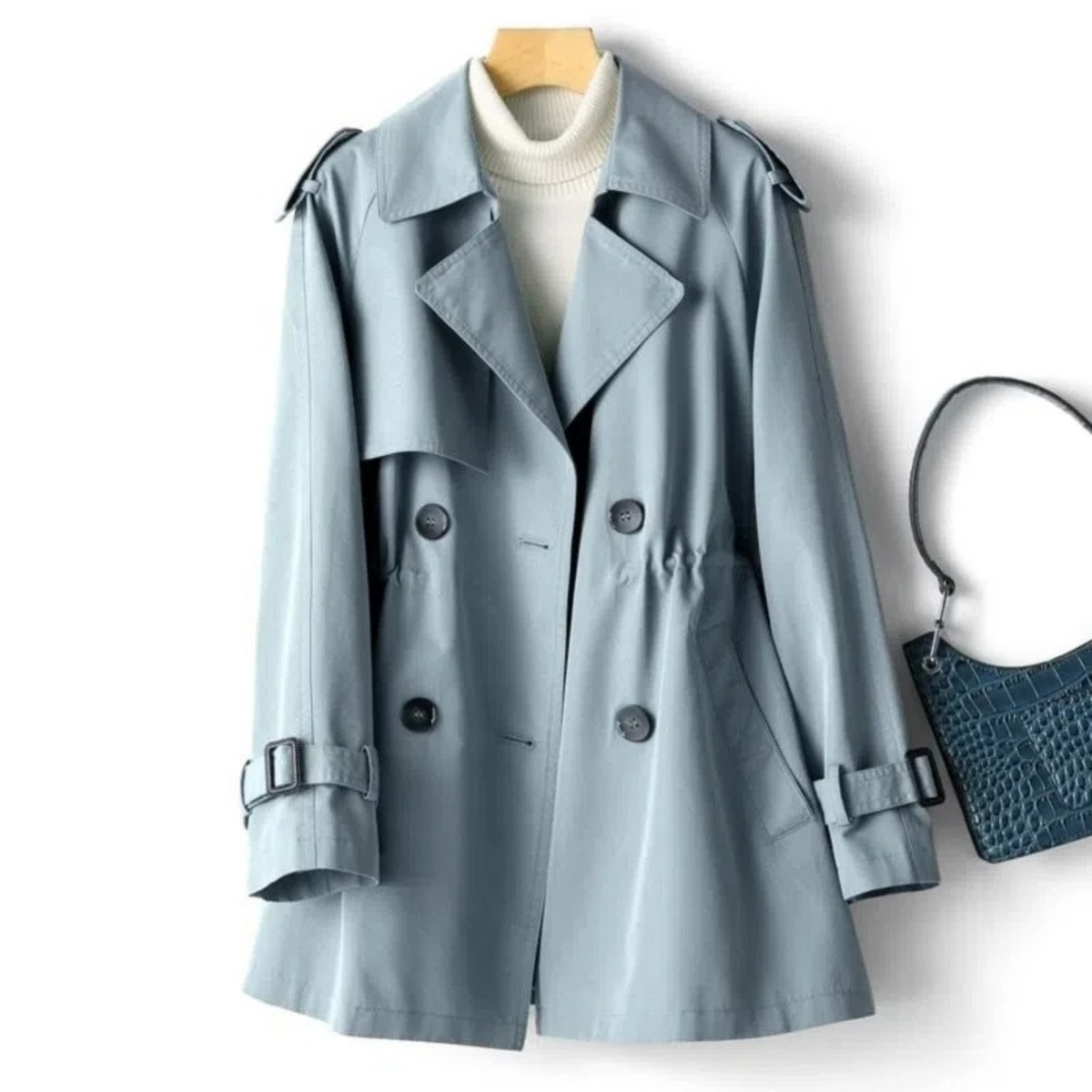 Women's Belted Double-Breasted Coat