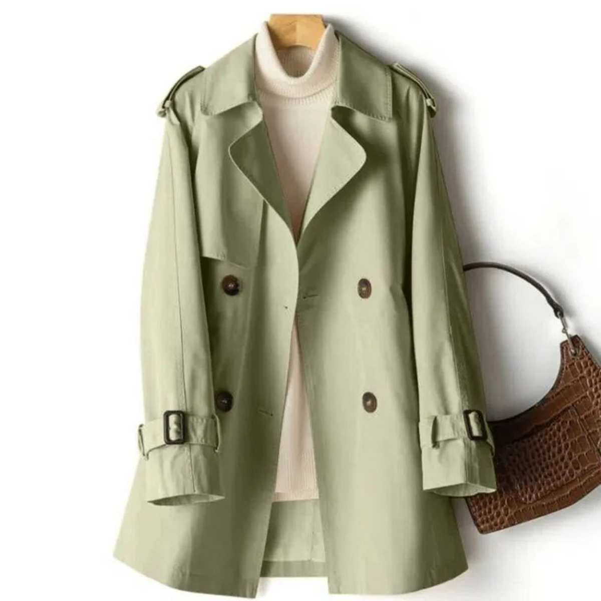 Women's Belted Double-Breasted Coat