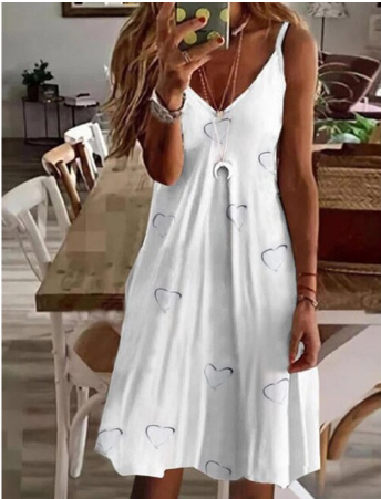 Women's Boho Summer Dress with Cheerful Print - Comfortable & Stylish