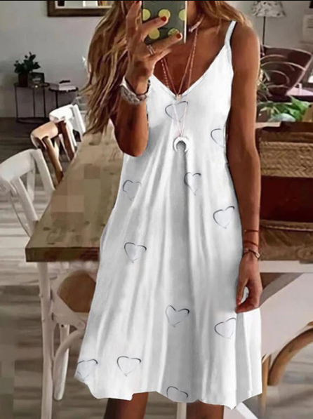 Women's Boho Summer Dress with Cheerful Print - Comfortable & Stylish