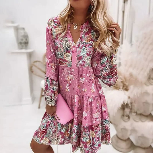 Women's Boho Summer Dress with Elegant Details
