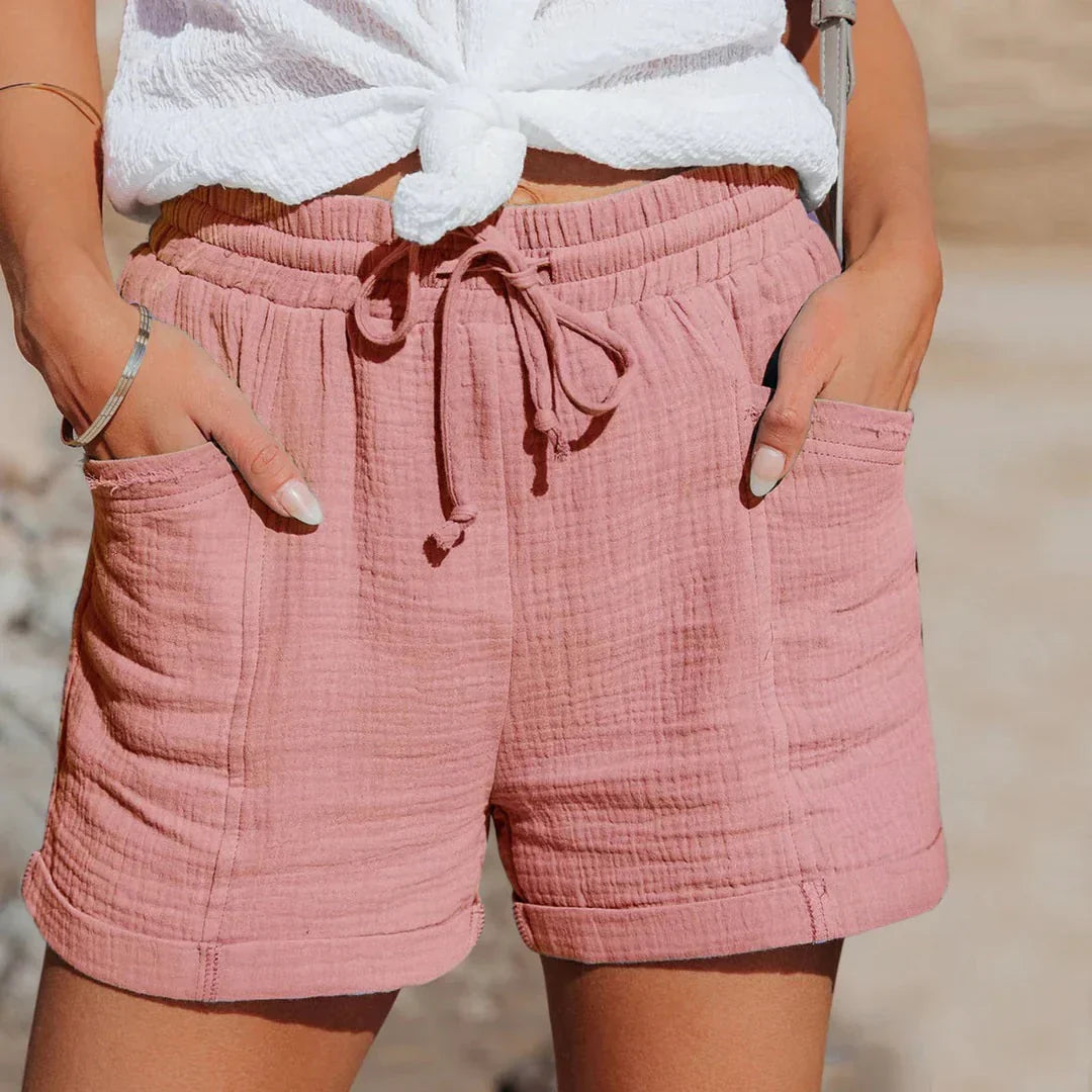 Women's Breezy Summer Shorts - Drawstring Waist - Comfort Fit