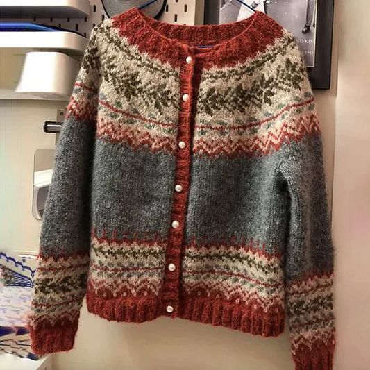 Women's Button-Front Winter Cardigan Sweater