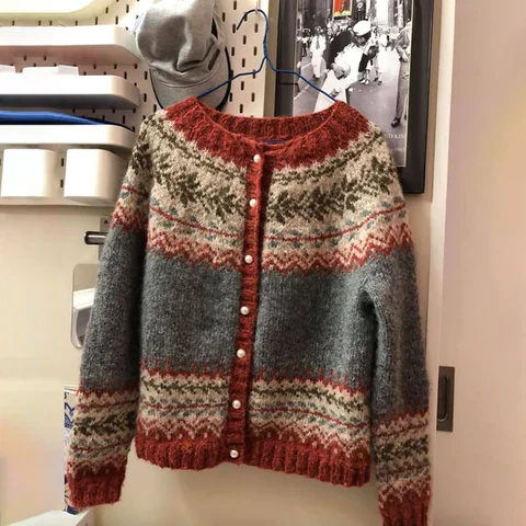 Women's Button-Front Winter Cardigan Sweater