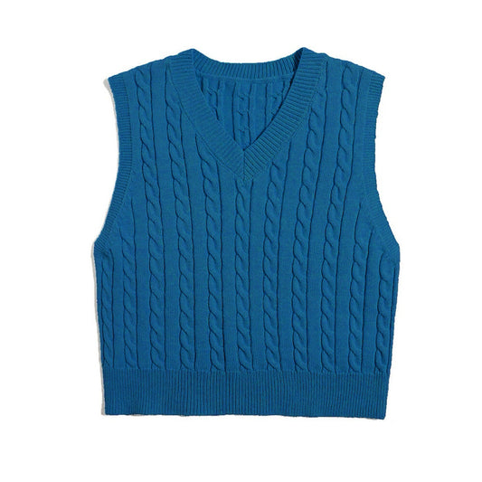 Women's Cable- V-Neck Sweater Vest