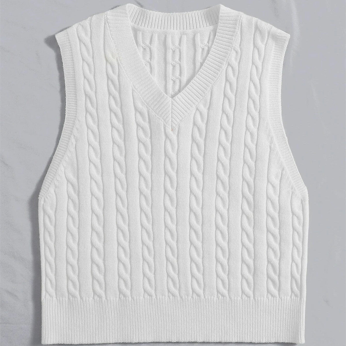 Women's Cable- V-Neck Sweater Vest