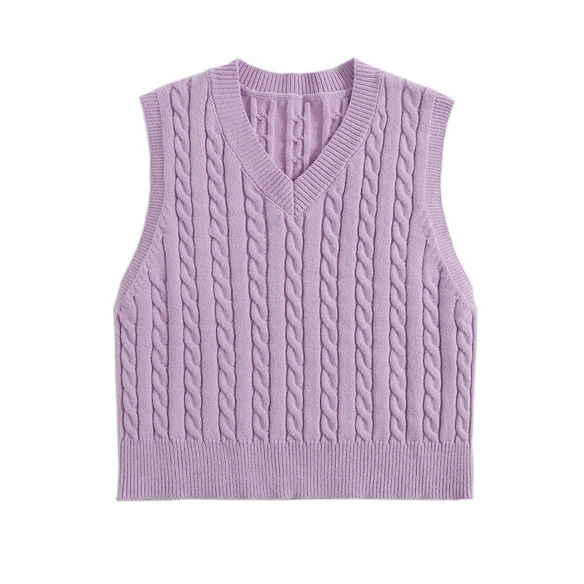 Women's Cable- V-Neck Sweater Vest