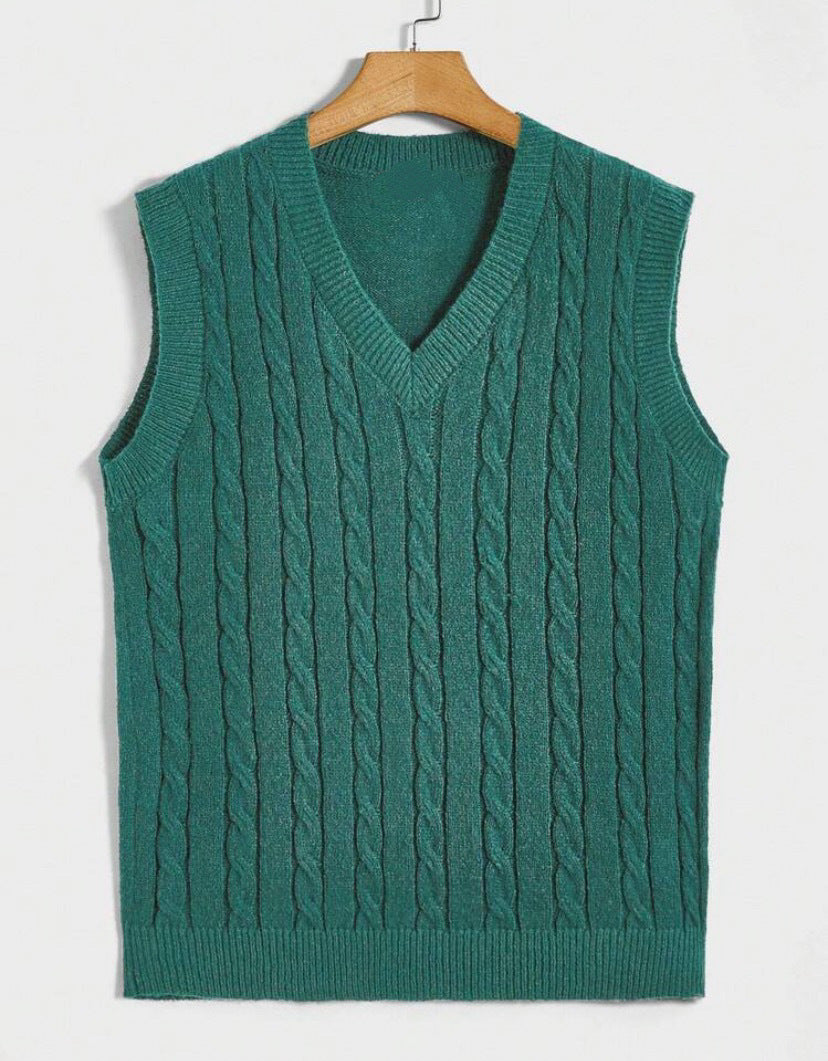 Women's Cable- V-Neck Sweater Vest
