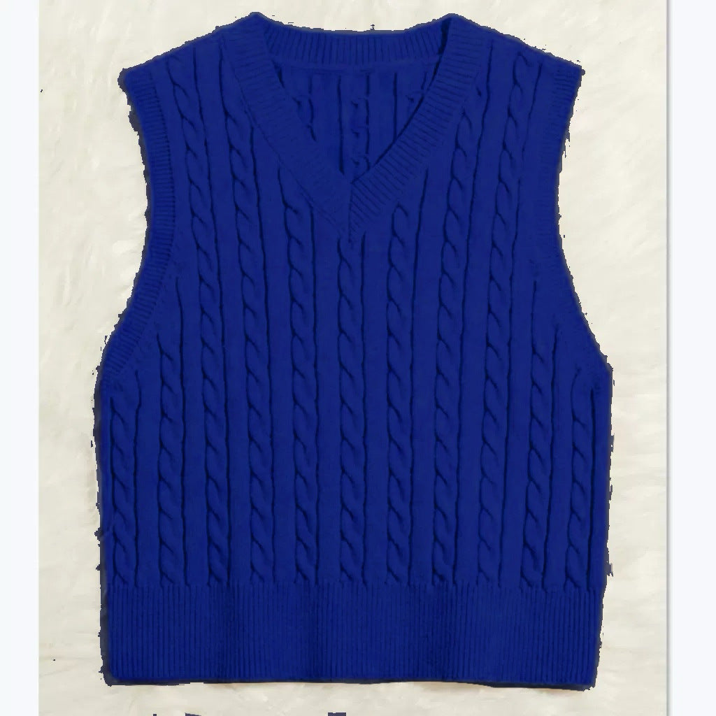 Women's Cable- V-Neck Sweater Vest
