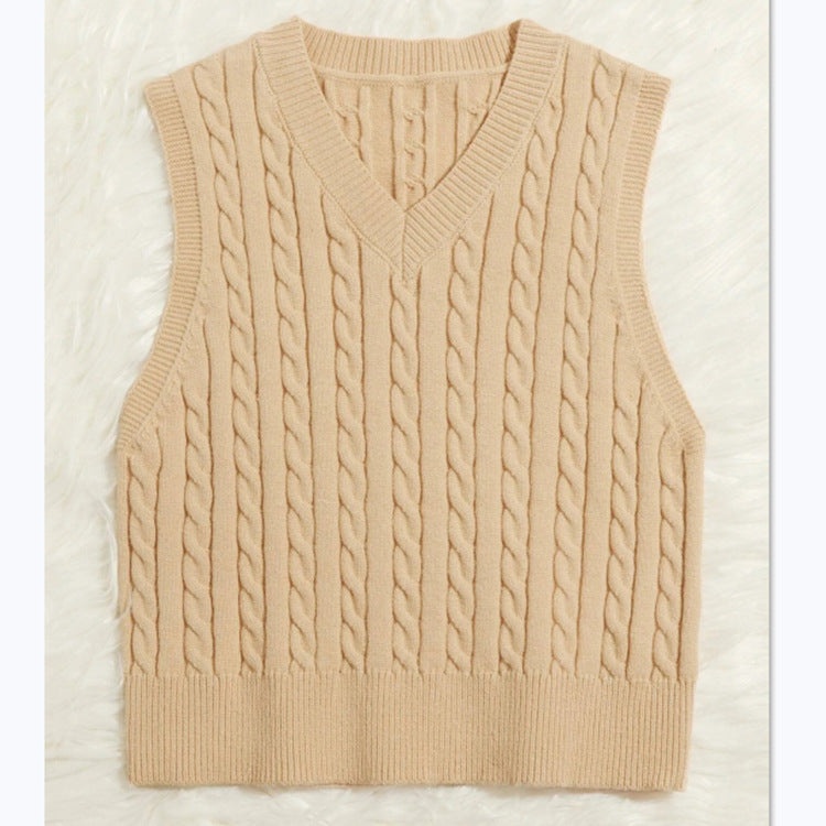 Women's Cable- V-Neck Sweater Vest