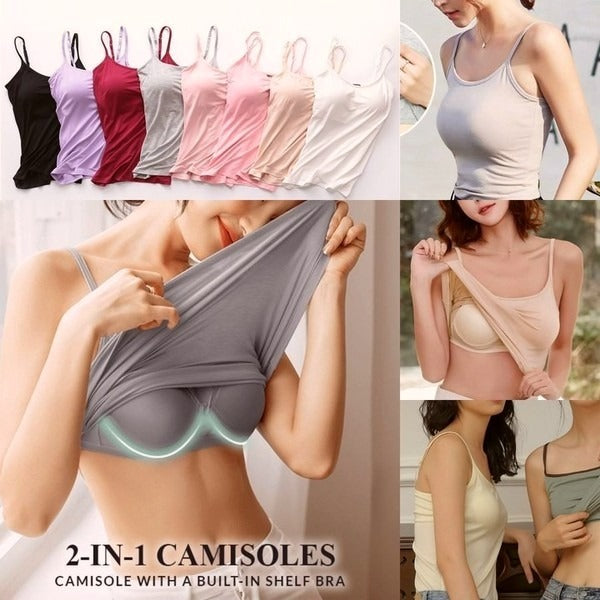 Women's Camisole with Built-In Bra