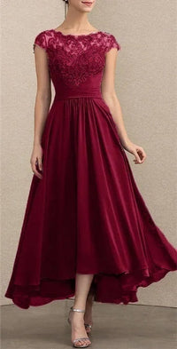 Women's Cap Sleeve A-Line Formal Maxi Gown
