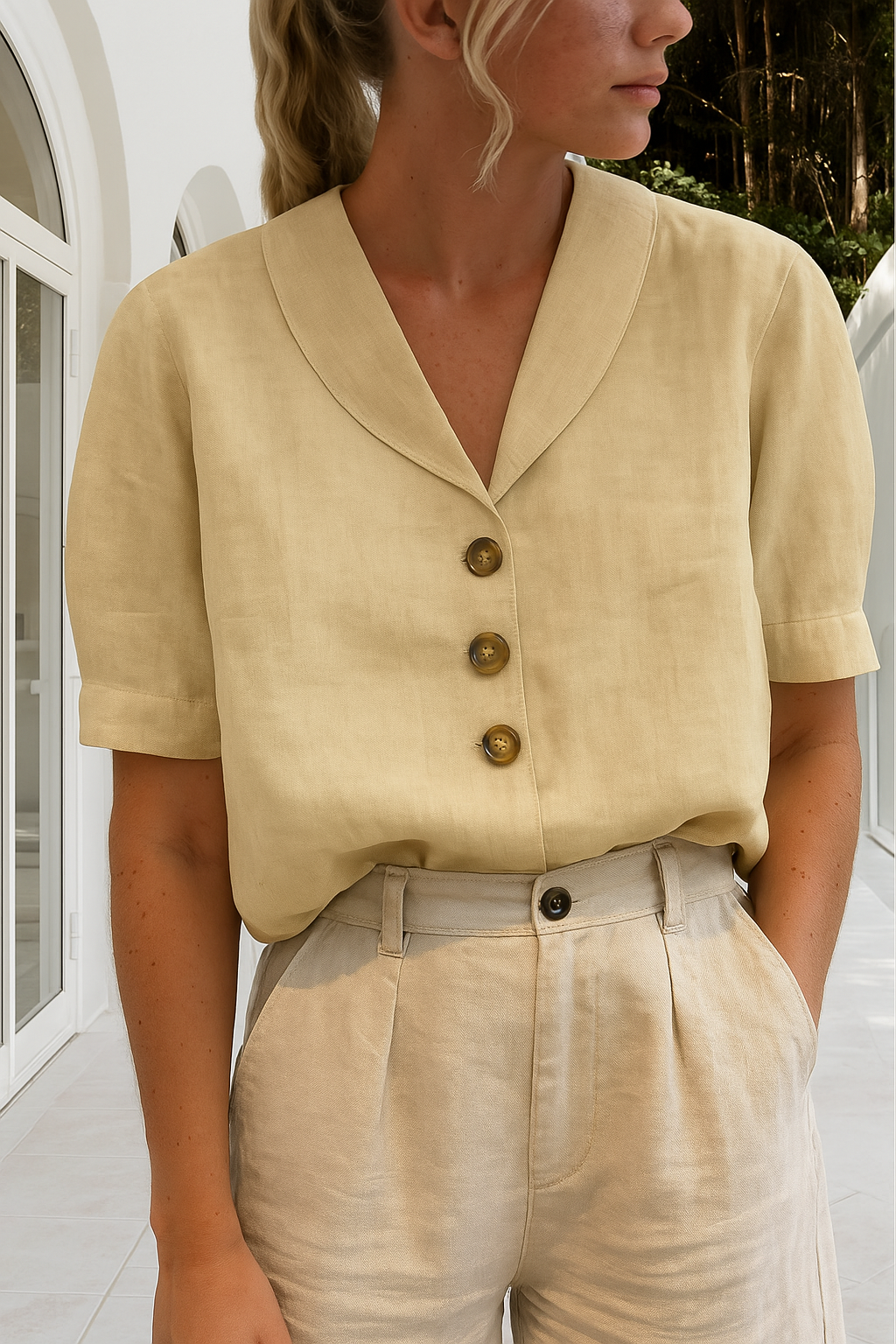 Women's Casual Fit Shirt with Intricate Details