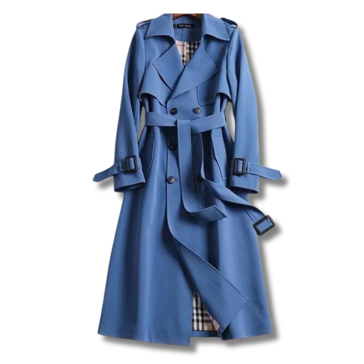 Women's Classic Double-Breasted Belted Trench Coat