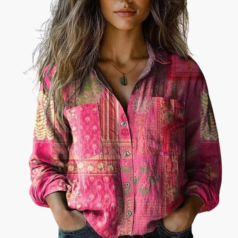 Women's Classic Long-Sleeve Button-Down Shirt