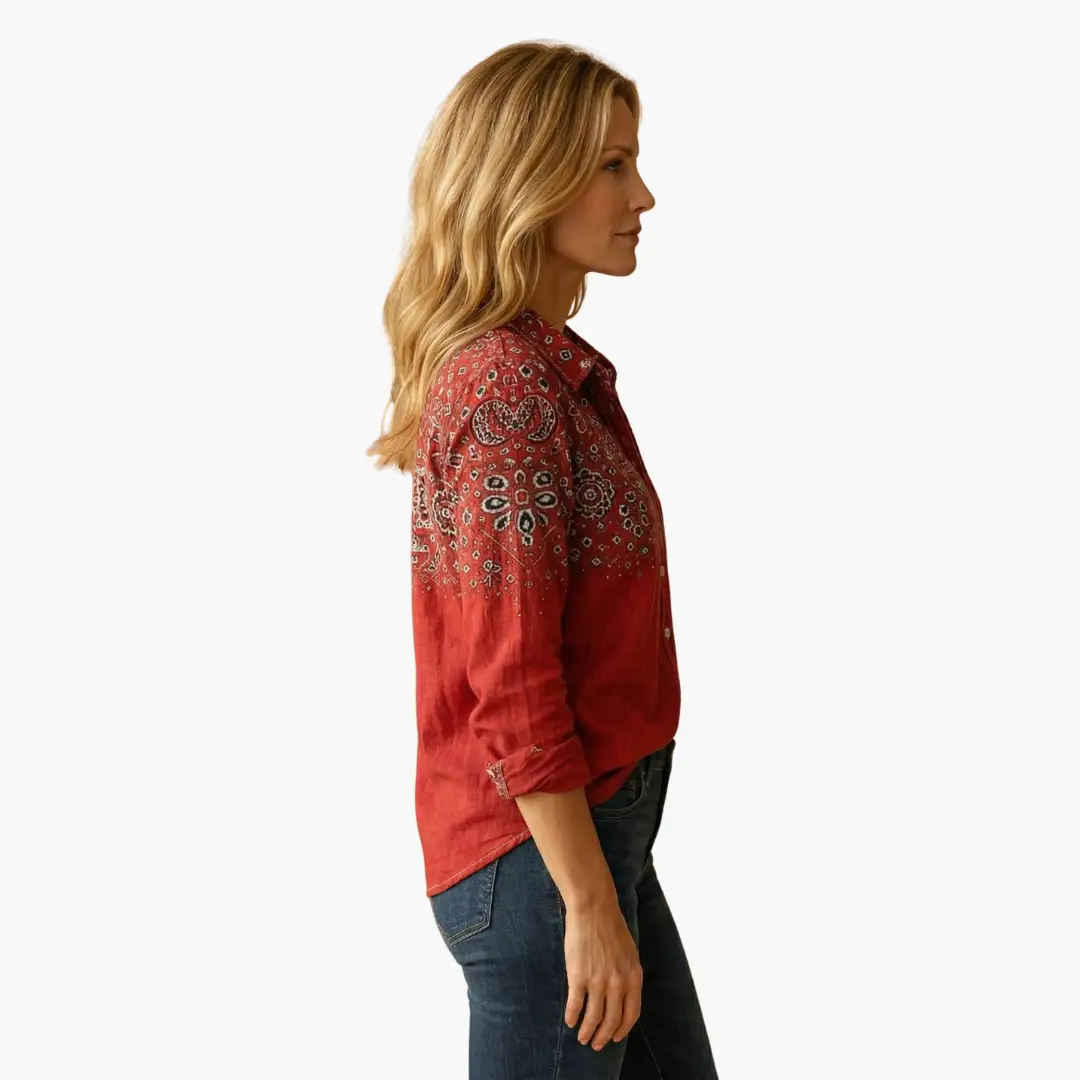 Women's Classic Long-Sleeve Button-Down Shirt