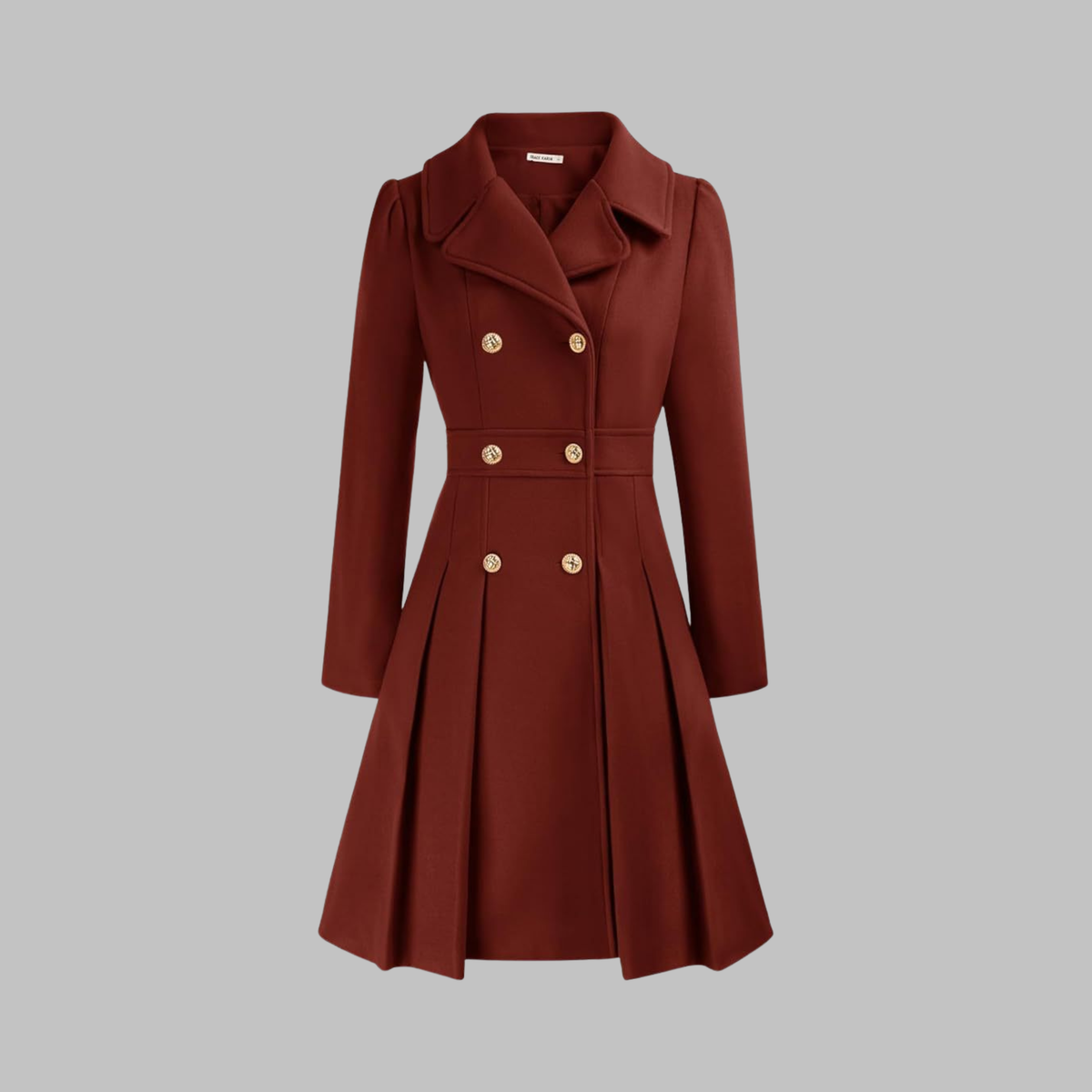 Women's Classy Double-Breasted Long-Sleeve Coat